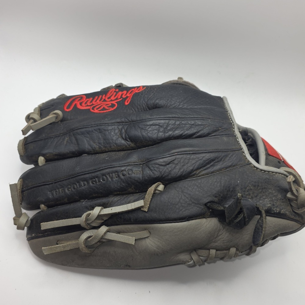 Rawlings WRS125HBGG Gold Glove Co 12.5 Inch Baseball Glove Black Grey RHT